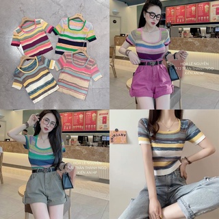 ÁO LEN MONGTOGHI CẦU VỒNG VIÊN CỔ HÀNG QUẢNG CHÂU SIÊU HOT - AL06