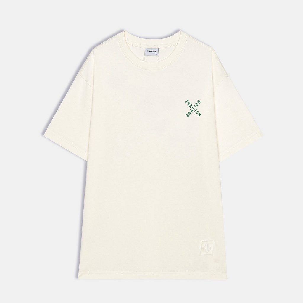 Áo Thun ZNATION Signature Tee Unisex Oversize Màu Be