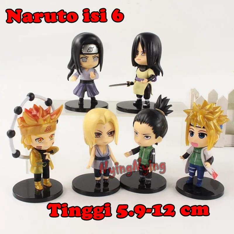 Set 6 Mô Hình Nhân Vật Namikaze Minato Nara Shi Kamaru Tsunade Phim Naruto