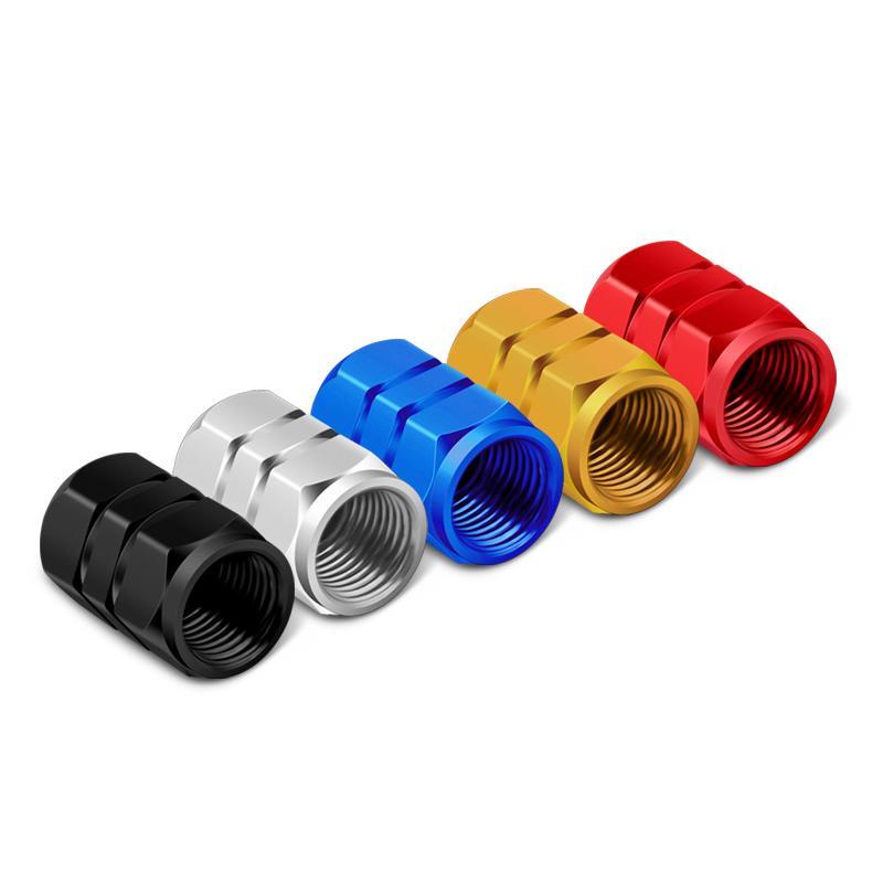 Bộ 4 Vỏ Bọc Bánh Xe Đạp / Xe Máy / Xe Hơi Bằng Hợp Kim Nhôm Chống Bụi 4 Màu Tùy Chọn