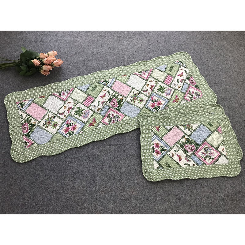 Set 3 Thảm cotton xinh thích hợp trải sàn, trải ghế oto, trải sofa