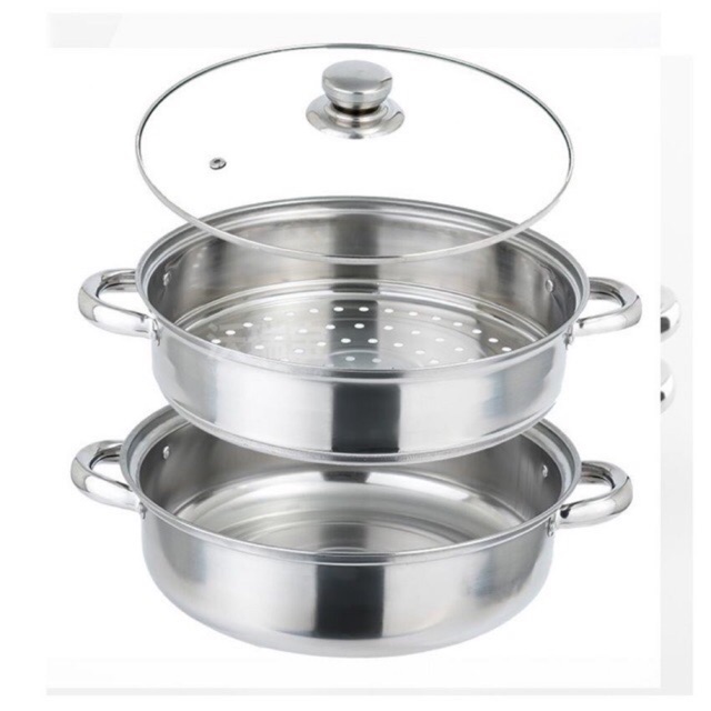xửng hấp inox 2 tầng