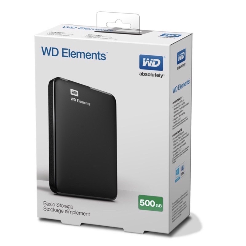 Ổ cứng di động WD Elenments 500GB / Seaget Backup 500g slim