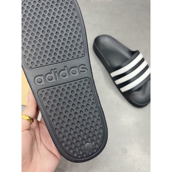 [Chính Hãng Authentic]Dép Adidas đen sọc trắng siêu êm chân