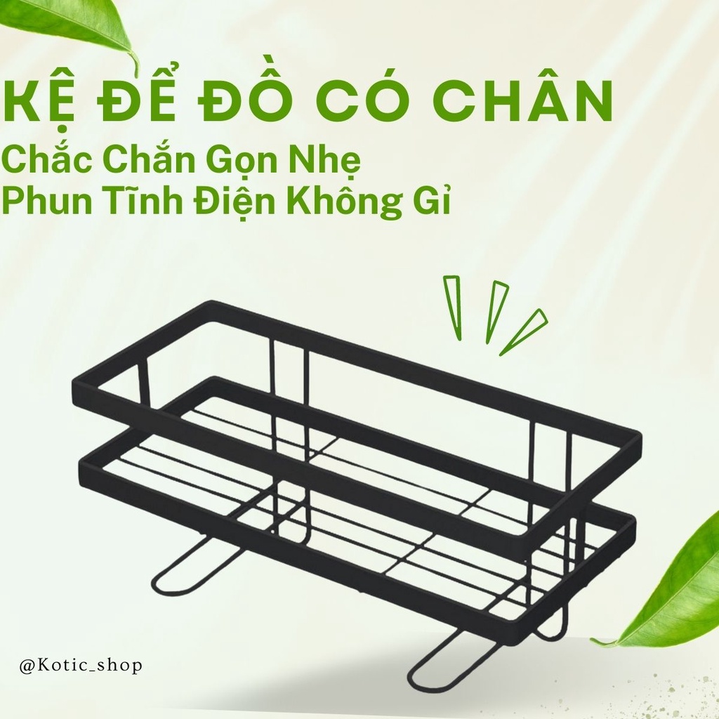 Kệ Để Đồ Phòng Tắm Có Chân Chất Liệu Thép Không Gỉ Giá Để Nhà Bếp Đồ Đa Năng Tiết Kiệm Diện Tích Chắc Chắn Kotic_Shop