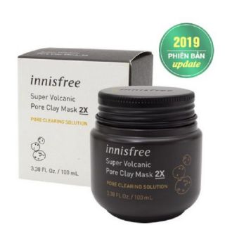 Mặt Nạ Chăm Sóc Lỗ Chân Lông Innisfree Super Volcanic Pore Clay Mask 2X