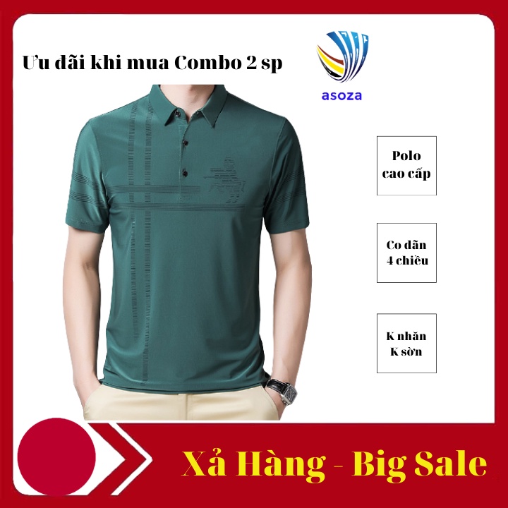áo polo nam cao cấp áo thun nam cổ bẻ tay lỡ đẹp có form rộng cho người trung niên P08