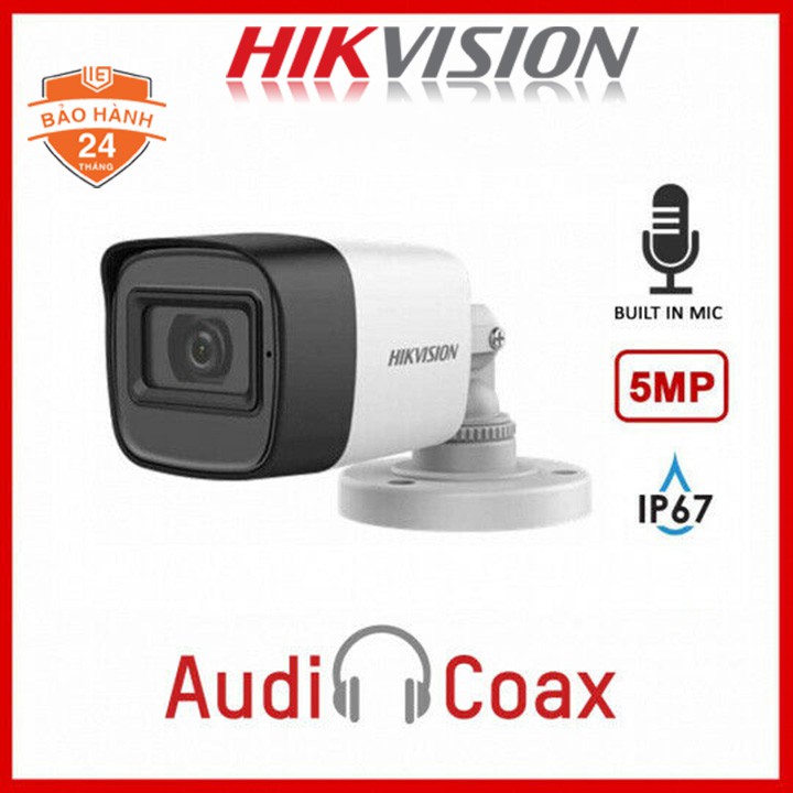 Bộ camera giám sát 8 mắt HIKVISION 5.0MP [2K] Chính hãng, Kèm HDD 2TB + Đủ phụ kiện để lắp đặt - BH 24 Tháng