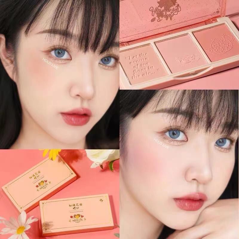 Bảng phấn má hồng 3 ô HOLD LIVE Secret Garden Blush