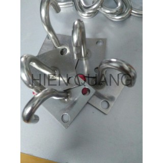 Móc treo quạt trần đế nổi inox cao cấp