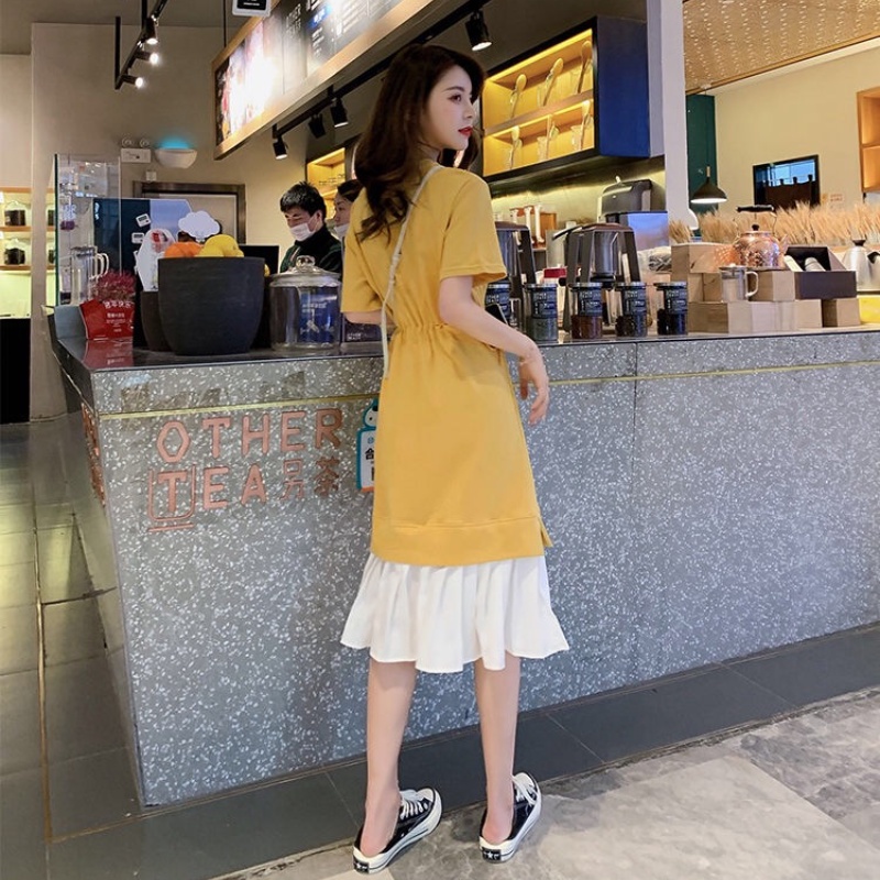 Đầm midi Perty cho nữ thiết kế dáng rộng thời trang mùa hè phong cách Hàn Quốc