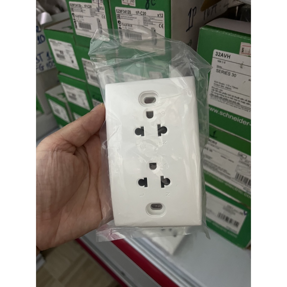 Ổ cắm đôi 3 chấu dòng s-classic 16a- schneider-E426UEST2_T_G19