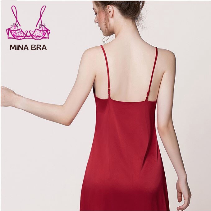 Váy Ngủ 2 Dây Gợi Cảm Thời Trang MINABRA Đầm Ngủ Sexy Lụa Satin Mềm Mịn Không Nhăn VN03 | BigBuy360 - bigbuy360.vn