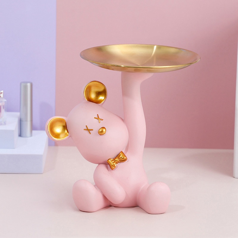 Đồ Chơi Mô Hình Gấu Kawed Bằng Nhựa Resin Sáng Tạo Để Bàn Trang Trí Nhà Cửa