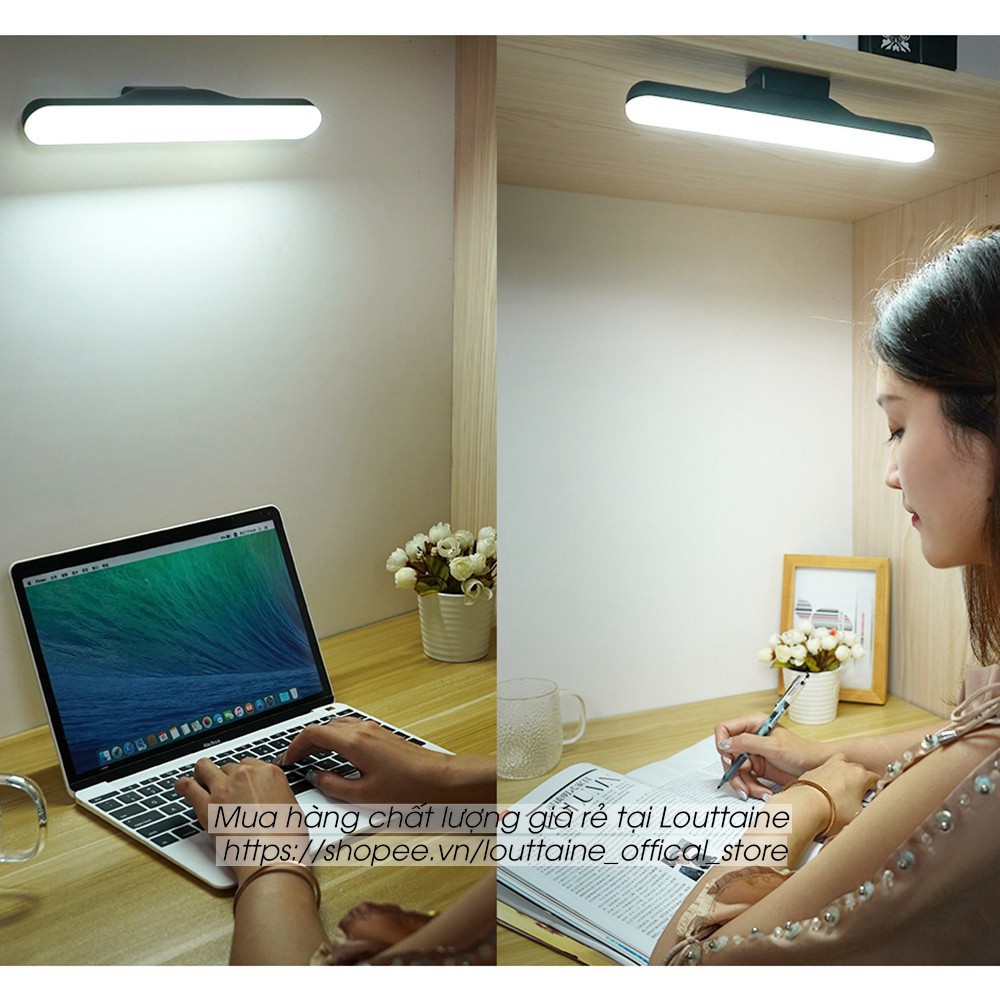 Đèn dán tường tích điện 1800mAh gắn nam châm đèn trang điểm bàn học bàn làm việc 4 chế độ sáng cảm ứng chạm tiện lợi | BigBuy360 - bigbuy360.vn