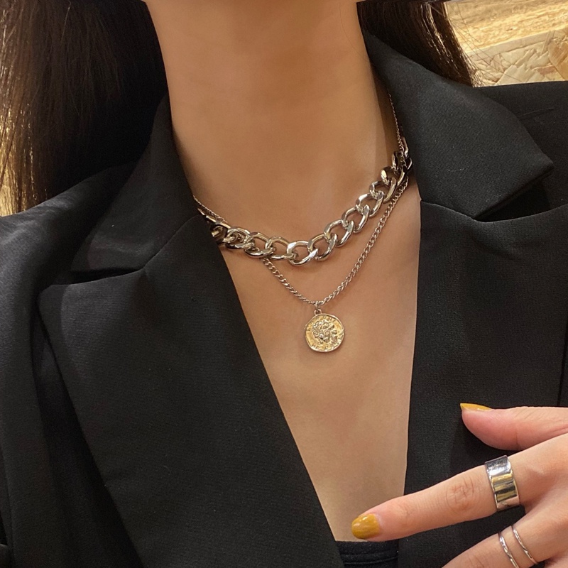 Vòng cổ Hai Lớp Phong Cách Âu Mỹ Cá Tính Dành Cho Nữ