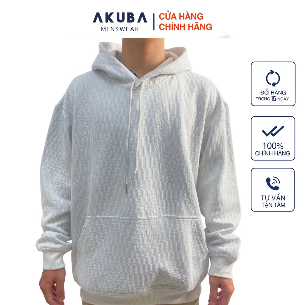 Áo khoác hoodie thể thao cao cấp xuất khẩu freesize AKUBA nam nữ unisex dày dặn co giãn bền màu không co rút 01j0073