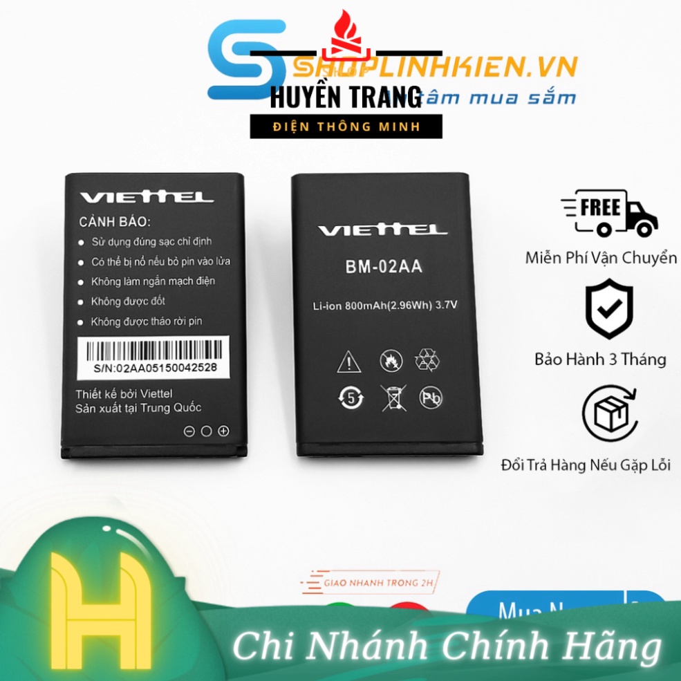 Pin Nokia BM-02AA Cho Các Dòng Máy Nokia, Viettel , Philips 1280, 110i...