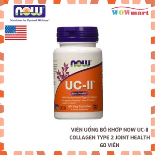 Viên uống bổ khớp NOW UC-II Collagen Type 2 Joint Health 60 viên