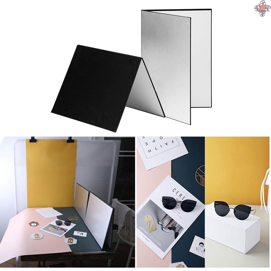 Tấm phản chiếu khổ A3 bằng bìa cứng có thể gấp lại dùng cho chụp ảnh 3 trong 1 tiện dụng chất lượng cao
