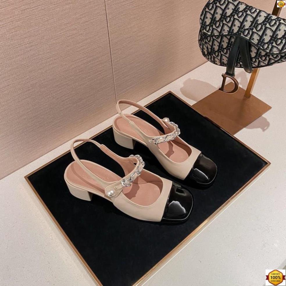 Giày sandal cao gót nữ công sở mũi tròn đế vuông Mary Jane kiểu dáng thời trang ClidStore, MSP: 2099 sale Xả , HOT