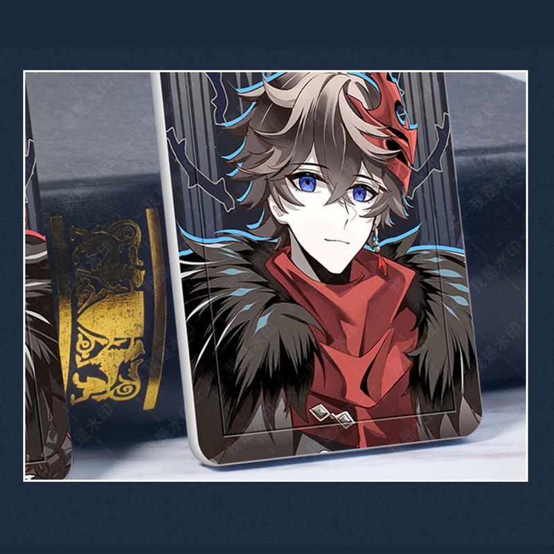 Bao Đựng Thẻ genshin Iqat Fatui Có Mặt Dây Chuyền Văn Phòng Phẩm