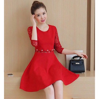 Đầm xoè phối ren cao cấp