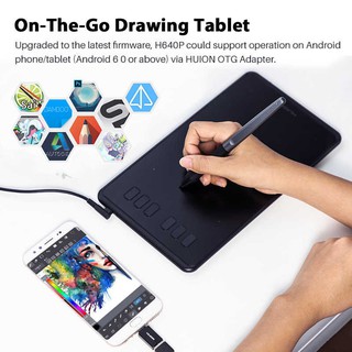 (CÓ SHIP HỎA TỐC) BẢNG VẼ ĐIỆN TỬ THÔNG MINH HUION INSPIROY H640P 6X4 INCH DÙNG CHO HỌA SỸ, THIẾT KẾ CHUYÊN NGHIỆP