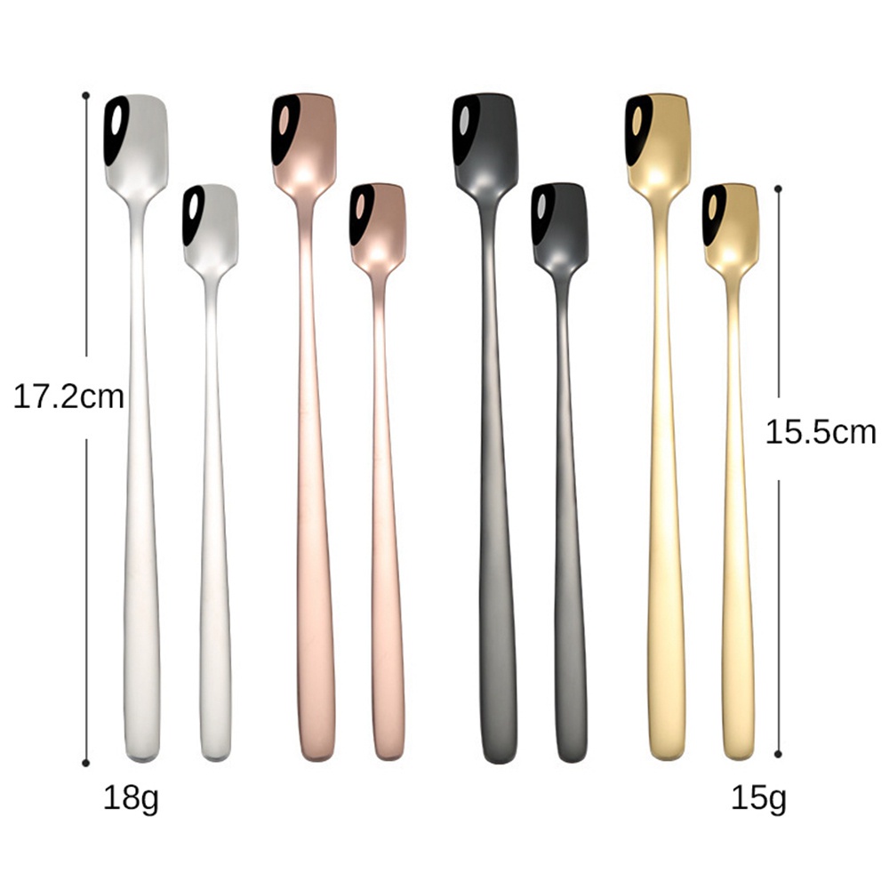 Muỗng Cà Phê Cán Dài Bằng Thép Không Gỉ 304