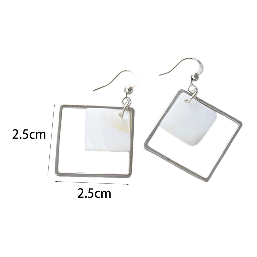 Đôi bông tai họa viết hình vuông thời trang cho nữ