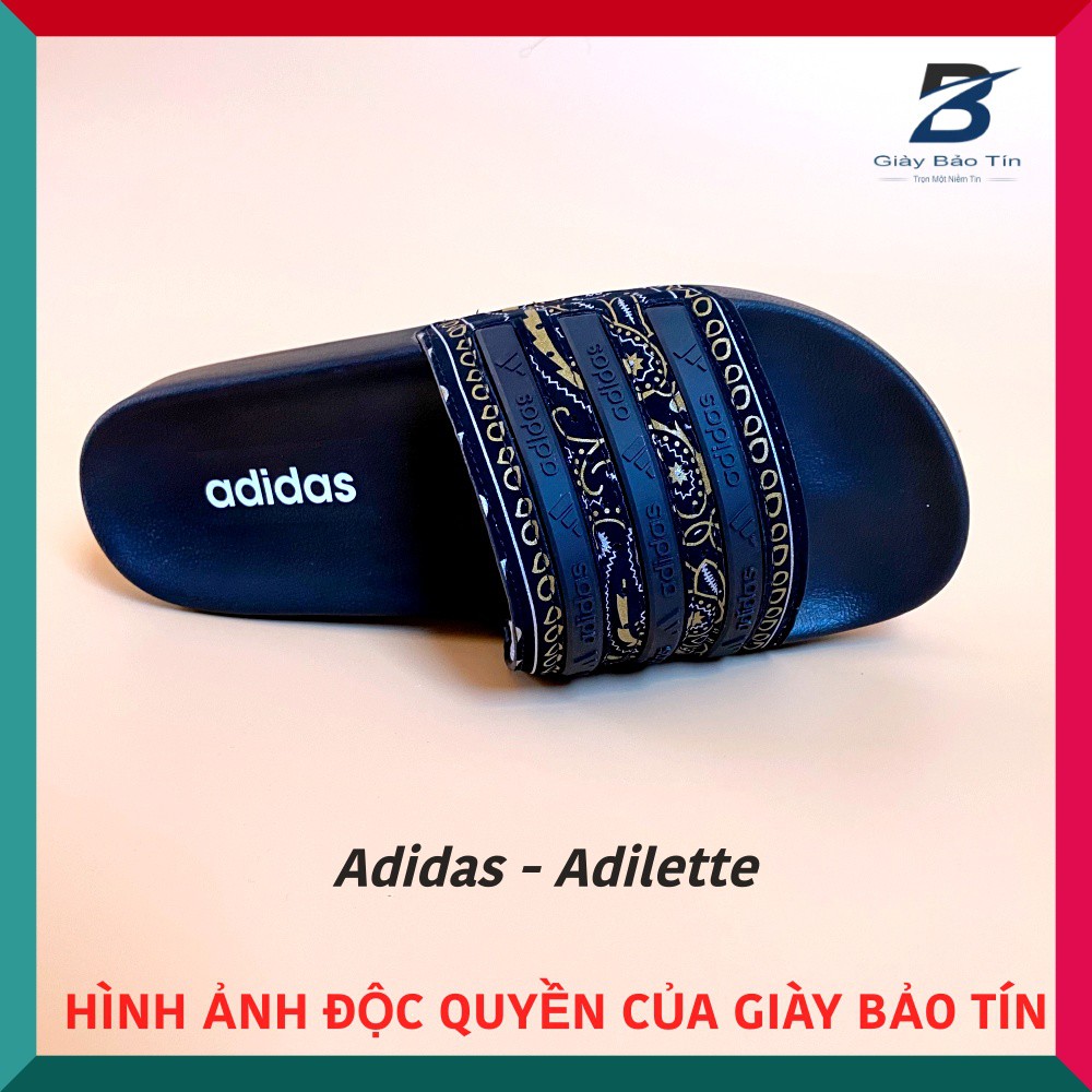 Dép nam dép adidas 3 gạch kèm họa tiết độc đáo, lót da mềm mại, đế cao su êm ái, ma sát cao 3GW797