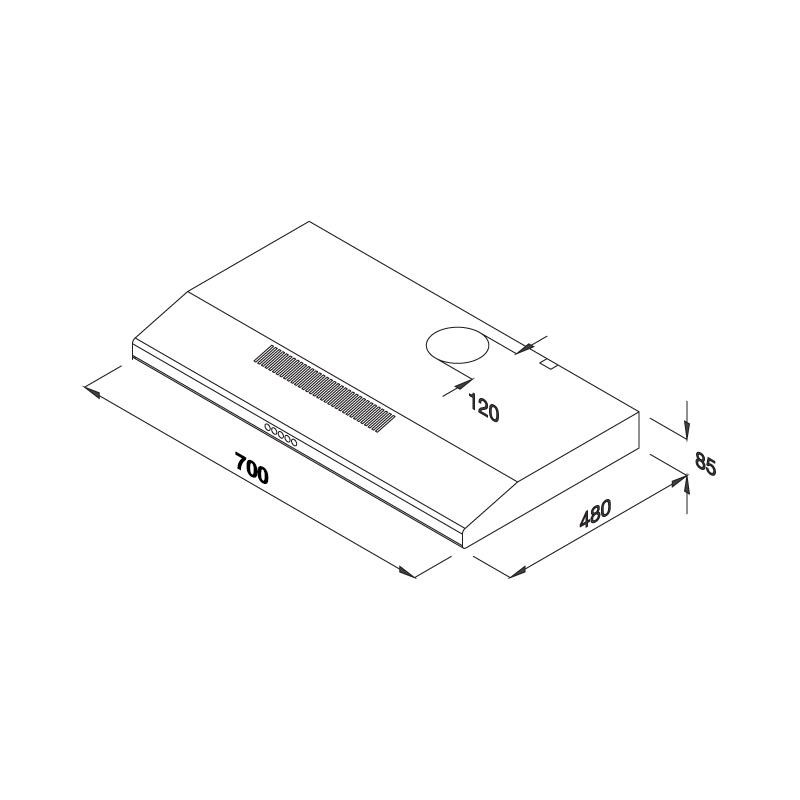 Máy hút khử mùi cao cấp Malloca H107W classic, bảo hành chính hãng 03 năm