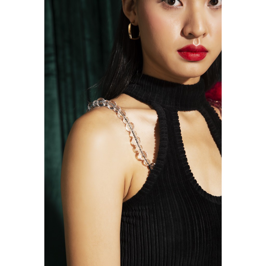 SET VÁY Nhung Đen TARTAN - 'Chiếm Lòng' SET Croptop Skirt / Black - TIẾT KIỆM 𝟑𝟗𝐤 khi mua combo 2 sản phẩm !!