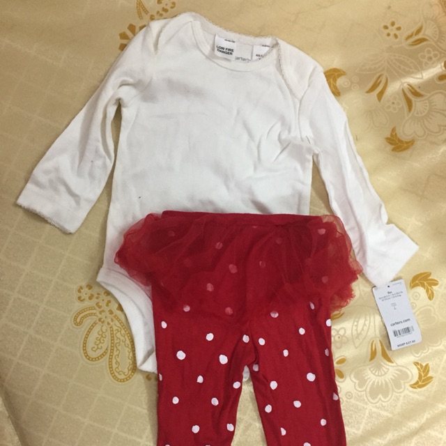 Bộ body quần váy carters bé gái