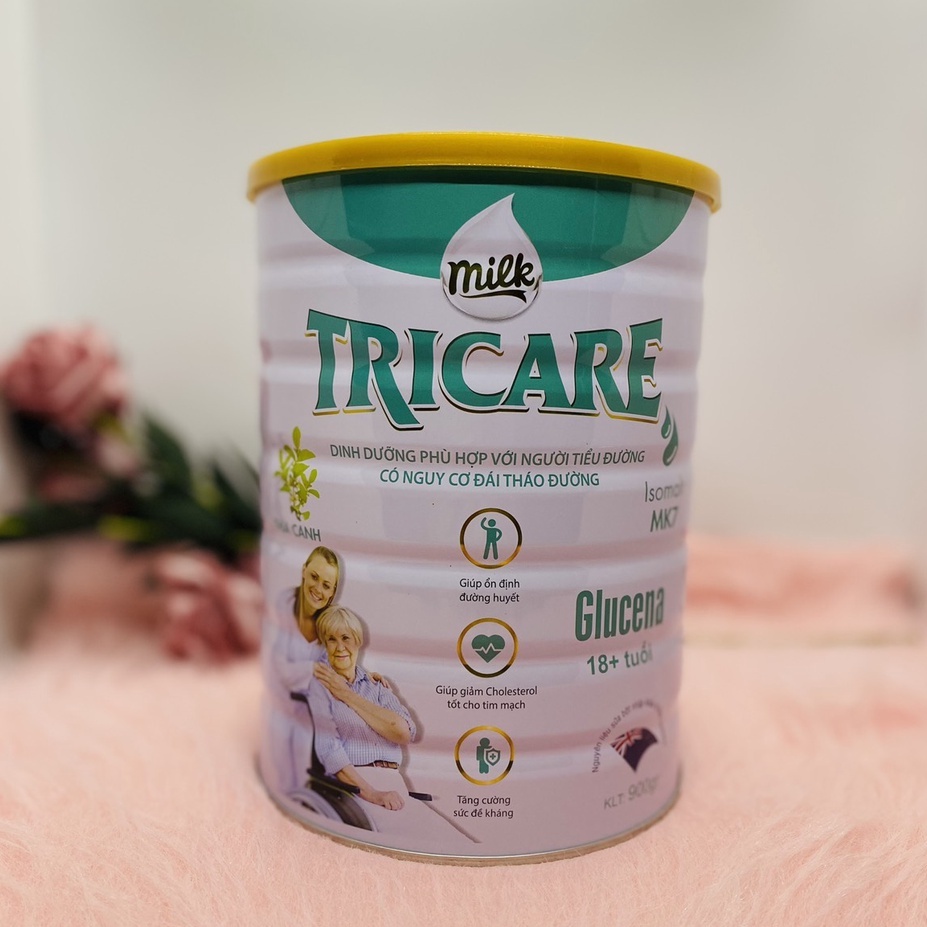 Sữa tiểu đường Glucena Tricare, hộp 400-900g, giúp ổn định đường huyết, tốt cho tim mạch và tăng đề kháng