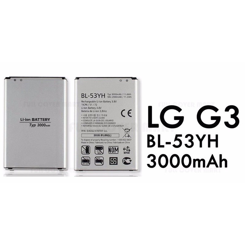 Pin điện thoại LG G3 / F400/ G3 Isai/ Cat6/ LS990/ D855/ 53YH