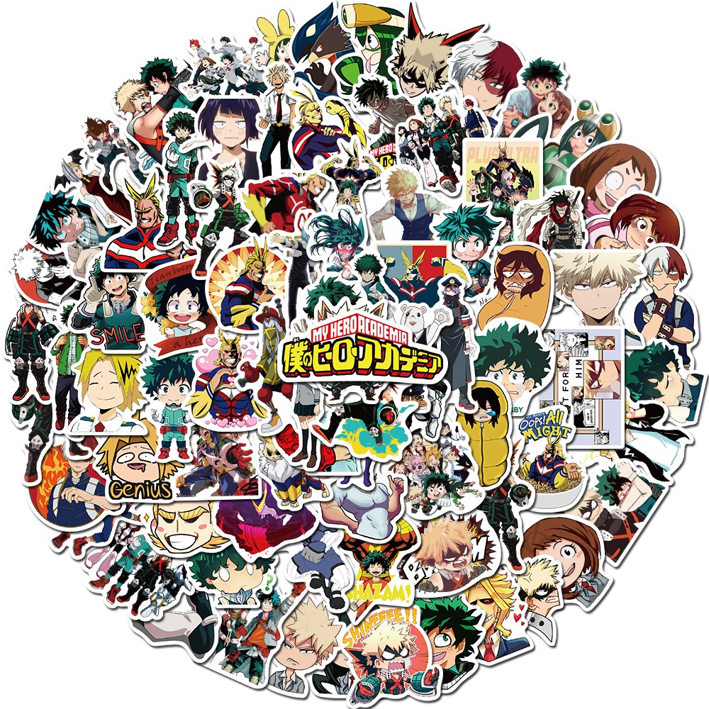 A set of 50/100 My Hero Academia computer notebook waterproof decorative stickers | BigBuy360 - bigbuy360.vn