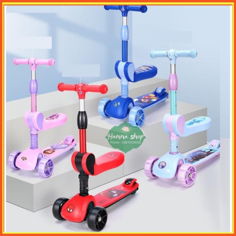 [free ship] Xe scooter cho bé, Xe trượt Scooter cho bé có ghế ngồi, nhạc, đèn phát sáng [RẺ VÔ ĐỊCH]