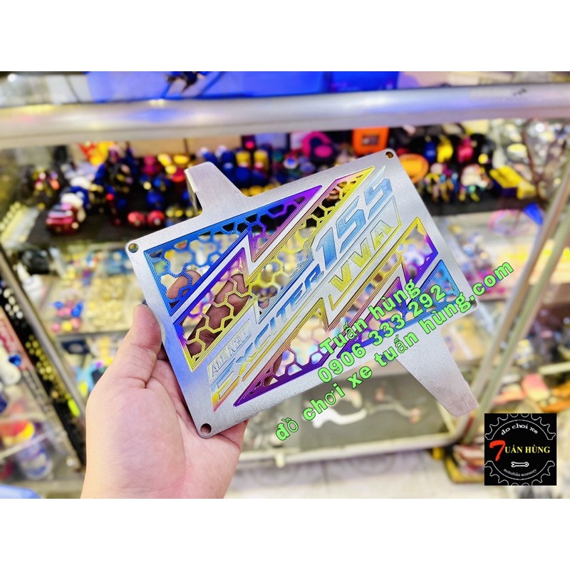 Che két nước exciter 155/ex155  titan đầy đủ ốc vít - bảo vệ két nước ex155 titan - đồ chơi xe ex155