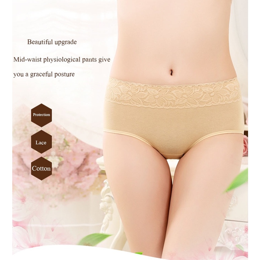 Quần Lót Cotton Thoáng Khí Chống Rò Rỉ Cho Nữ