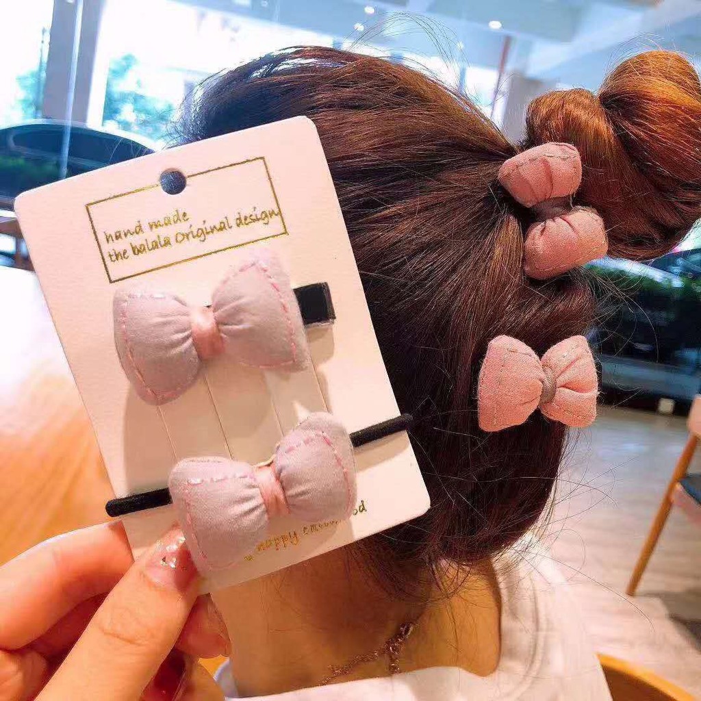 BỘ KẸP VÀ DÂY CỘT TÓC CÓ NƠ
