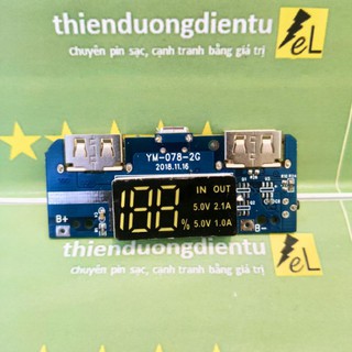 Mạch sạc dự phòng,  sạc nhanh 5v-2a có báo %
