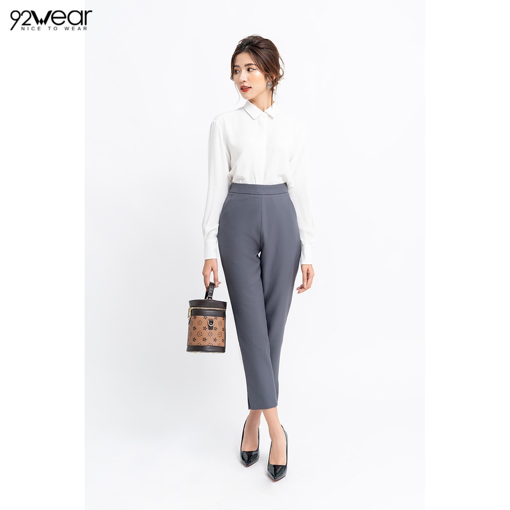 Quần tây âu nữ xẻ gấu QAW0625 92WEAR | BigBuy360 - bigbuy360.vn