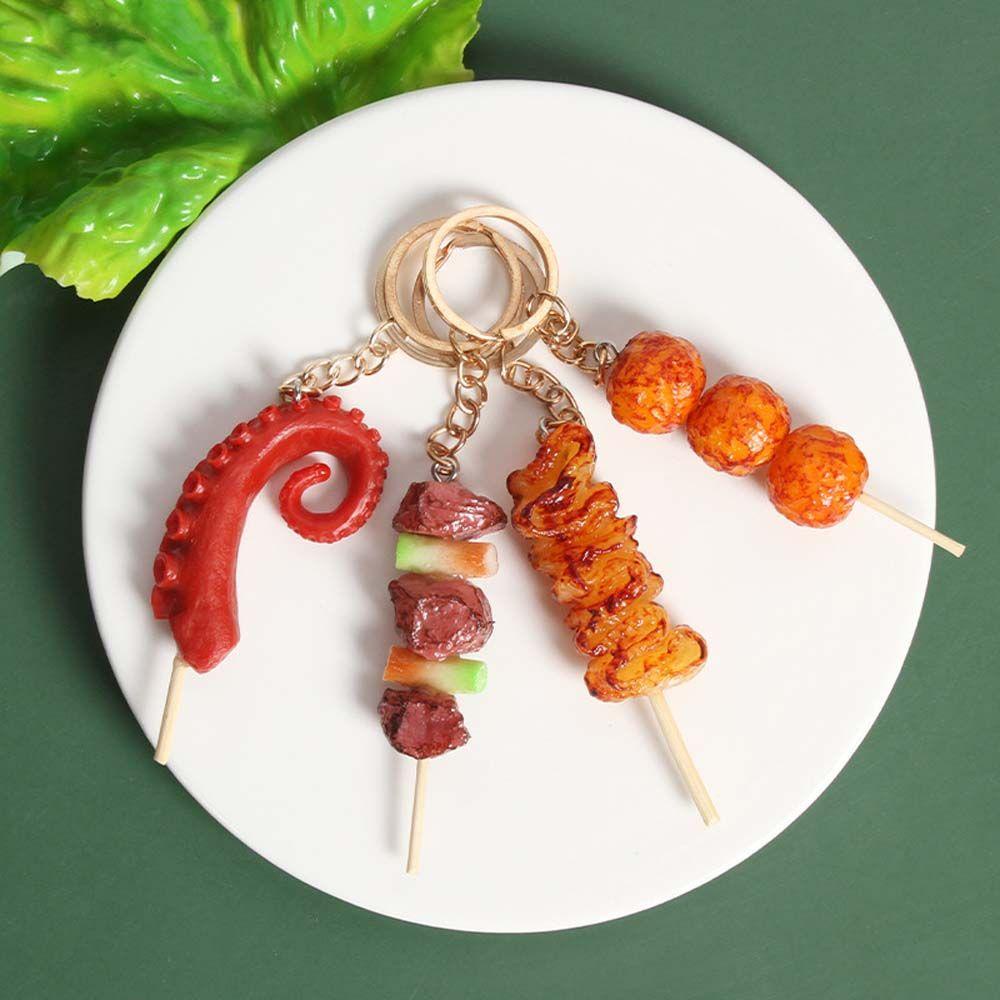 Móc Khóa PVC Hình Mực BBQ Dễ Thương