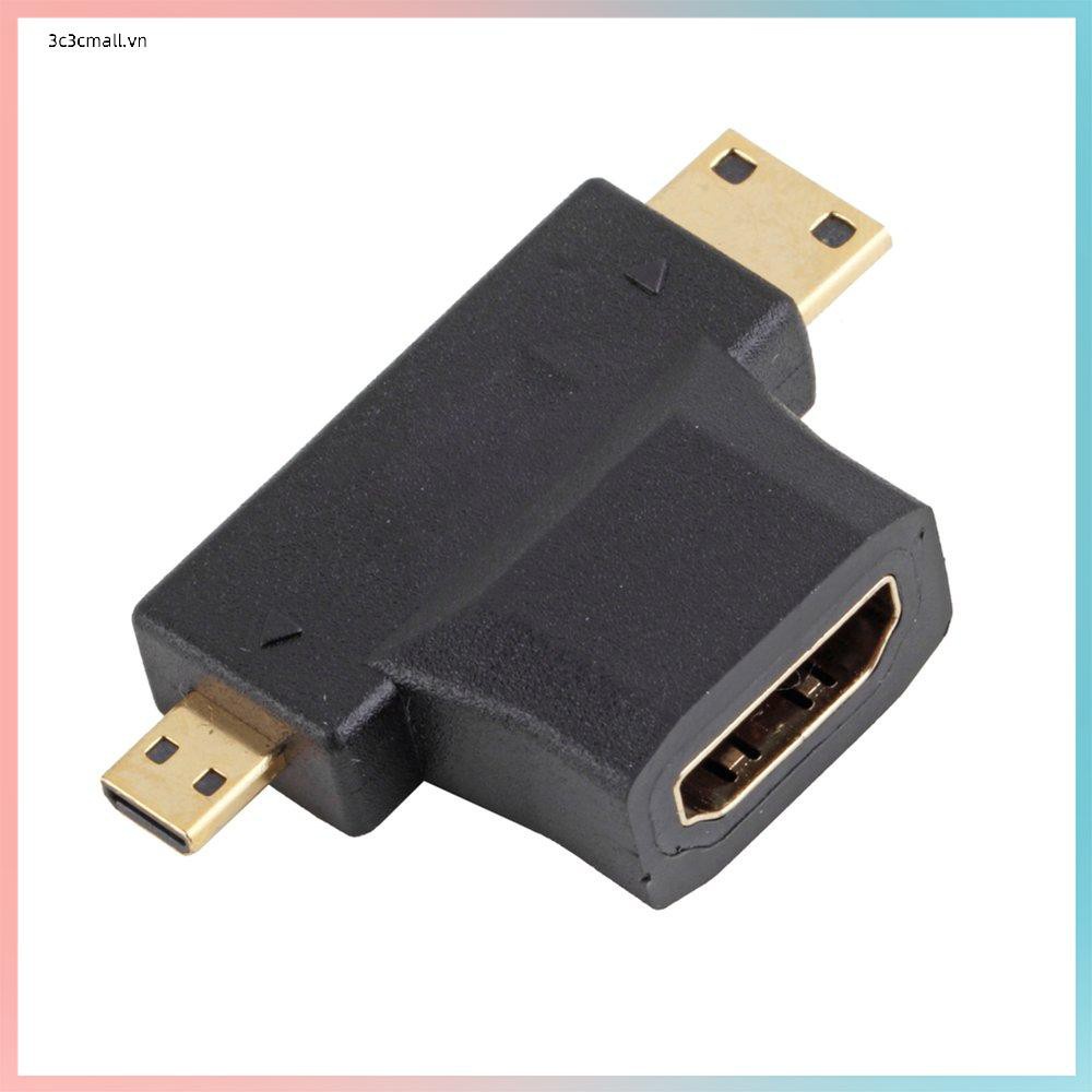 ✨chất lượng cao✨HDMI-compatible Female To Micro Male V1.4 90 Degree 2 In 1 Convertor Adapter