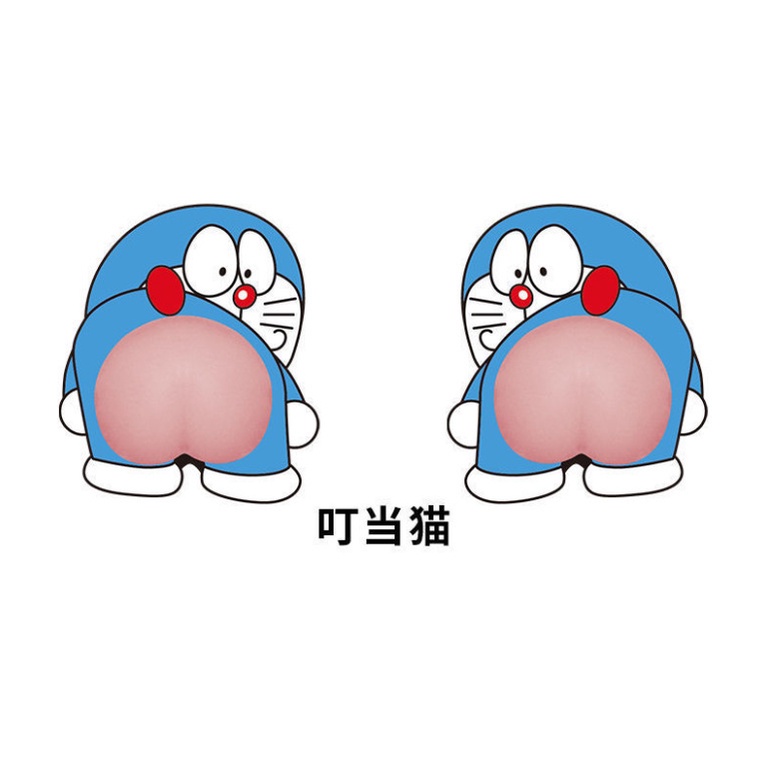 Miếng dán hình hoạt hình dễ thương trang trí cửa xe ô tô/ gương chiếu hậu chống va chạm trầy xước tiện dụng