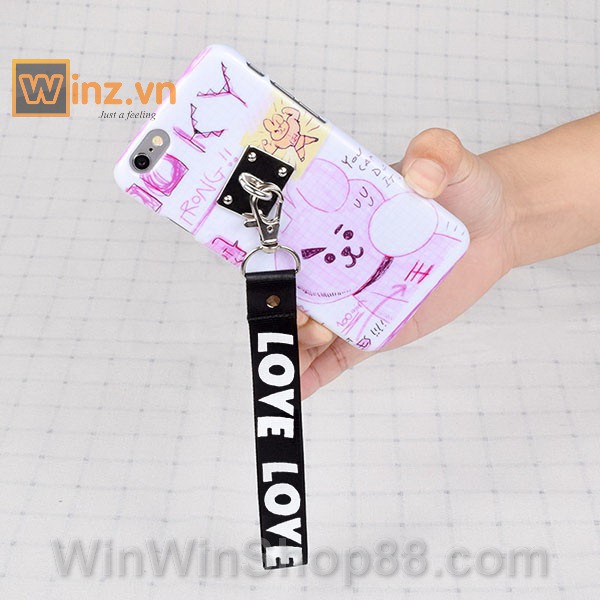 Combo 2 Móc khóa Strap dây vải chữ LOVE - Do_luu_niem