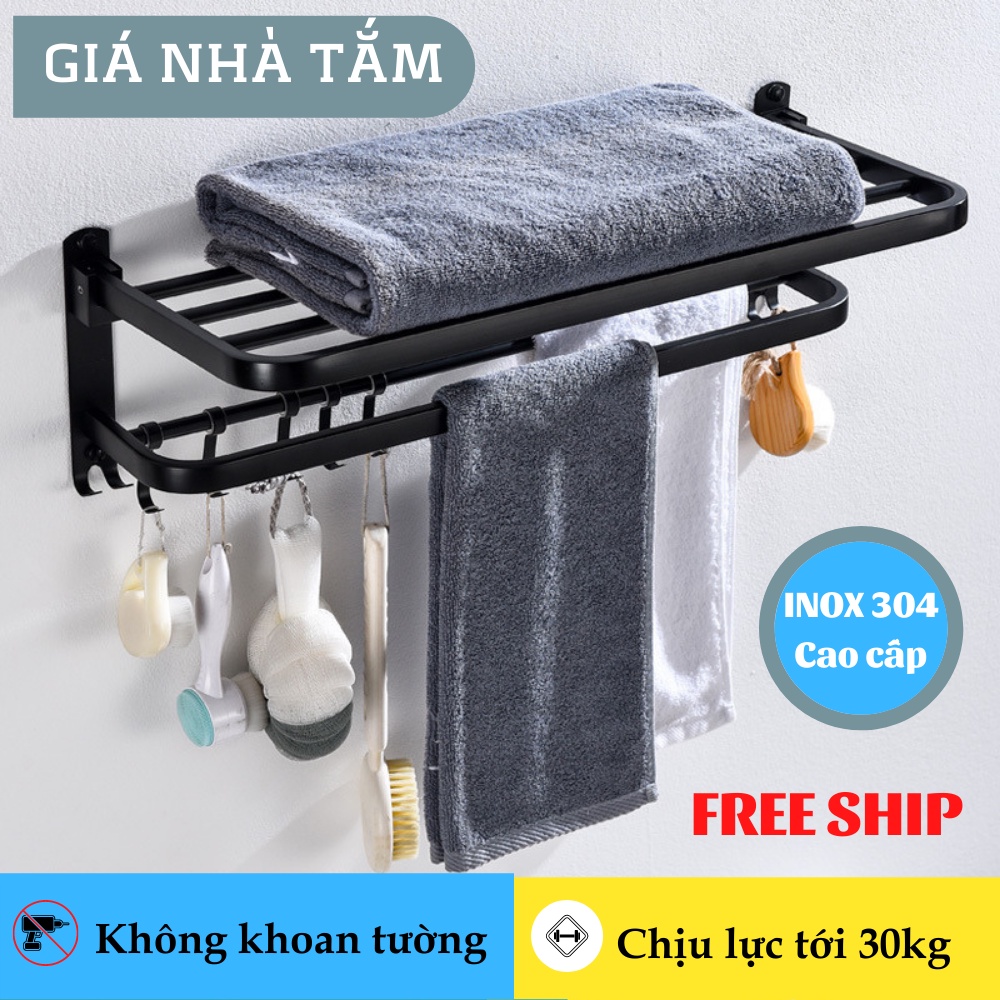 Giá Treo Khăn Nhà Tắm, Kệ Treo Khăn Có Thể Gấp Gọn Tiện Dụng ATILA SHOP