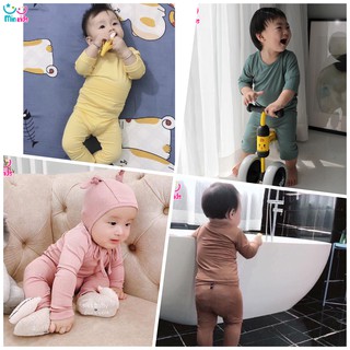 Bộ Đồ Ngủ Cho Trẻ Em Tai Thỏ MINKY MOM [ SALE SỐC ] Áo Quần Thu Đông Bé Trai Bé Gái Kèm Nón Siêu Đẹp Siêu Rẻ