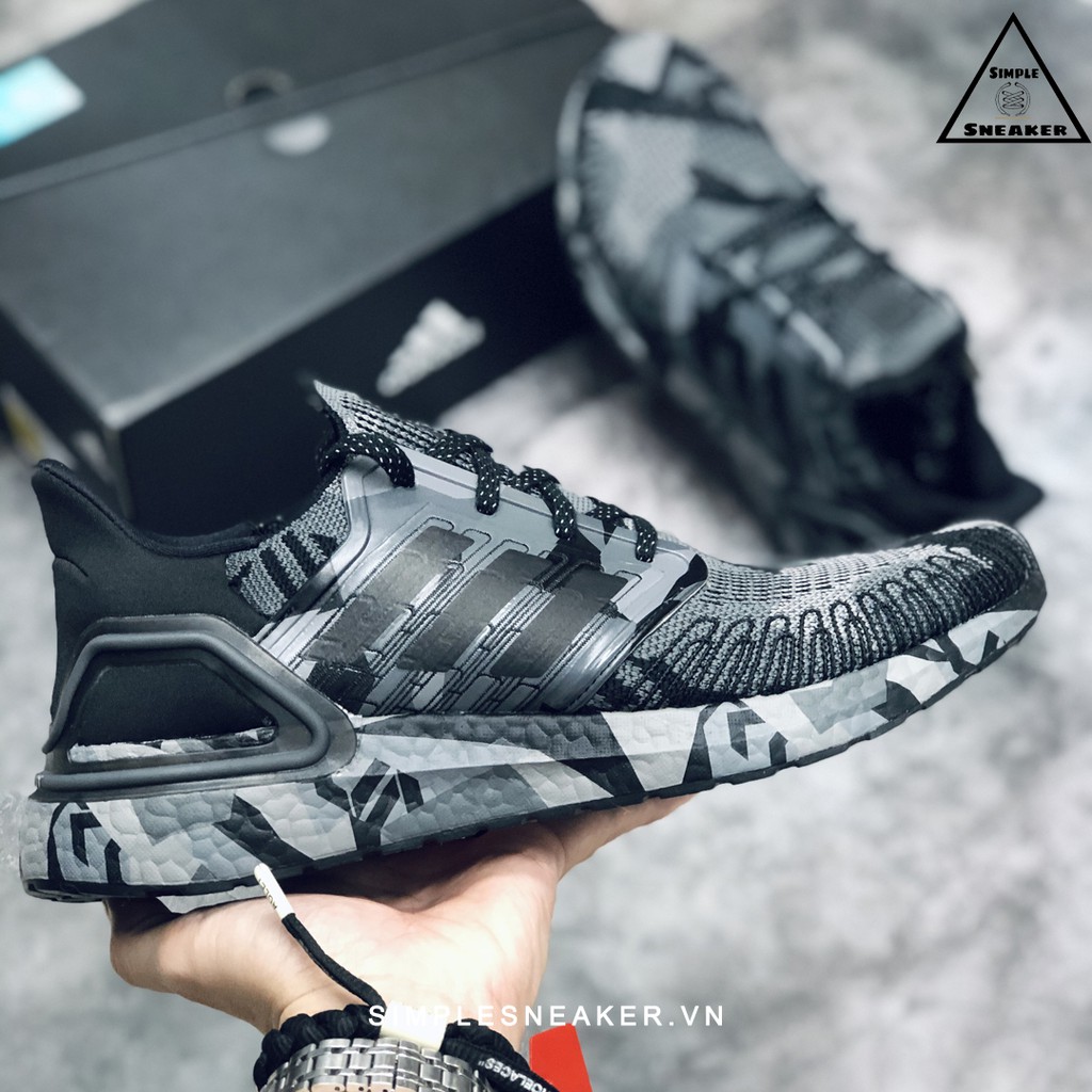 Giày Adidas Auth🔴FREESHIP🔴Adidas Ultra Boost 20 Black Camo Grey Chính Hãng - Giày Chạy Tốt Nhất Thế Giới | BigBuy360 - bigbuy360.vn